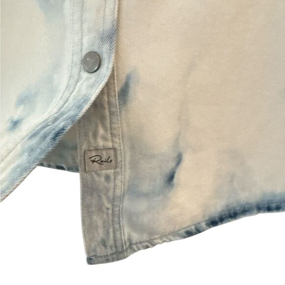 Rails Blue and White Button Down Shirt - Picture 6 of 8